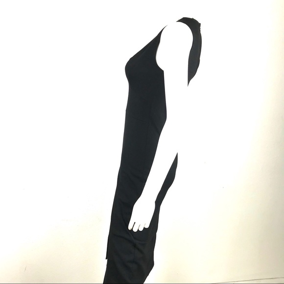 Lulus Fitted Hi Low Slit Deep V Neck Dress Formal - Picture 4 of 8